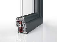 Kunststoff-Fenster PaXabsolut Neo anthrazit mit 3-fach Verglasung